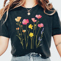 Wildflower Boho Comfort Tee Shirt Nature Lover Gift Soft Casual Unisex , , , Long Sleeve Tee