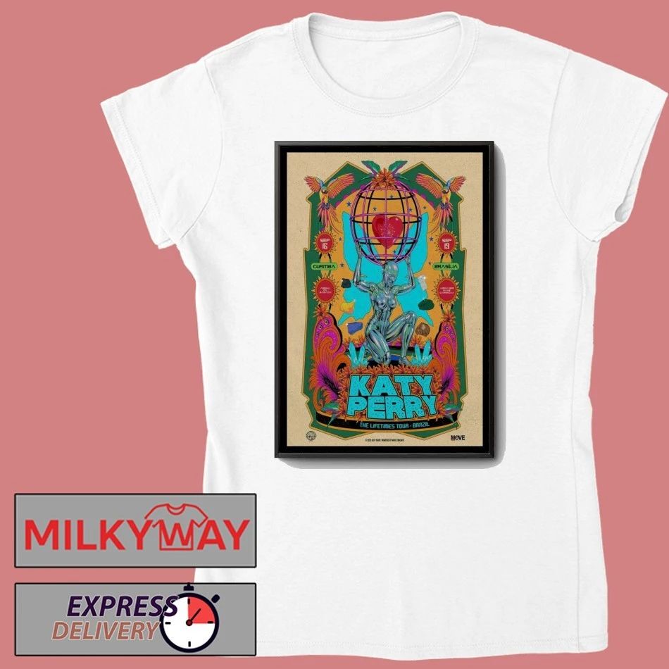 Katy Perry Lifetimes Tour Brazil Poster shirt Unisex , , , Long Sleeve Tee