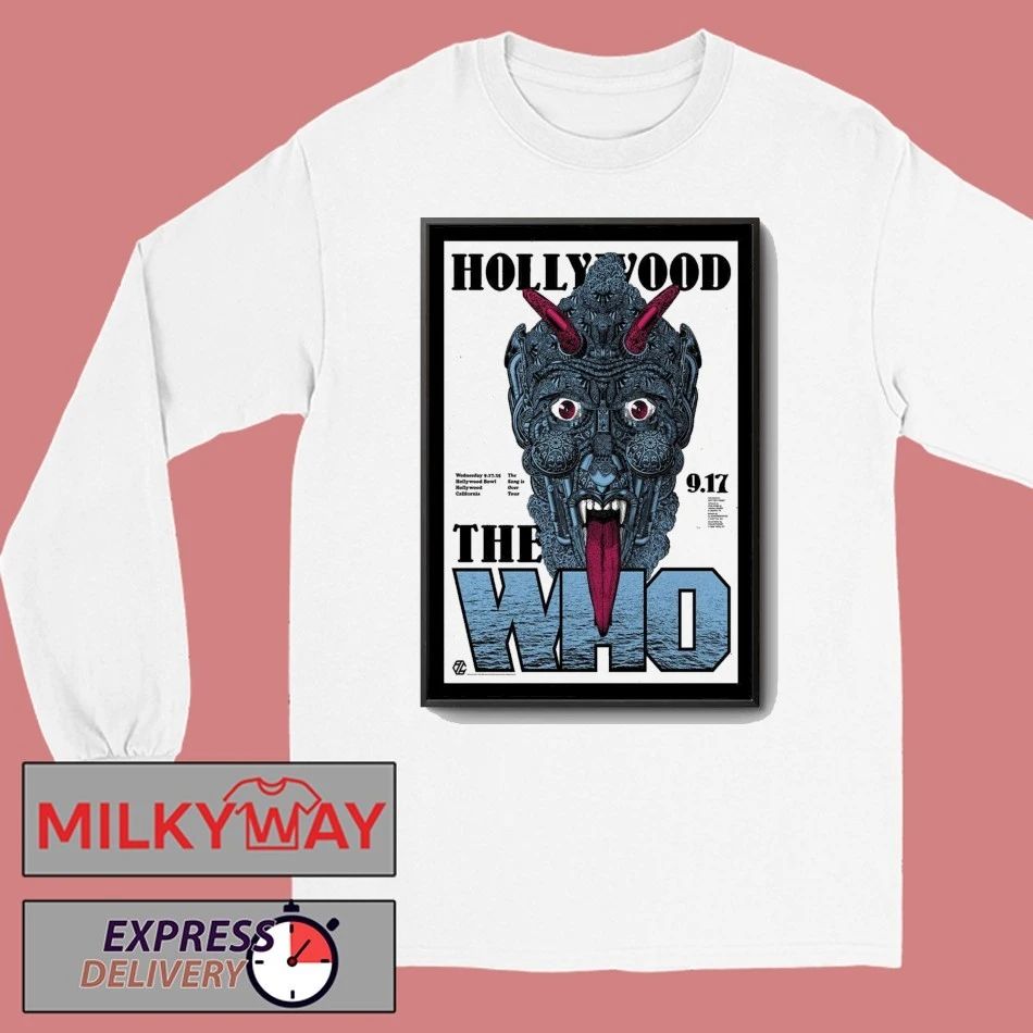 The Who September 17, 2025 Hollywood Bowl, Hollywood, CA Poster shirt Unisex , , , Long Sleeve Tee