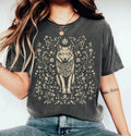 Floral Wolf Comfort Tee Boho Style Shirt Nature Animal Graphic Gift Unisex , , , Long Sleeve Tee