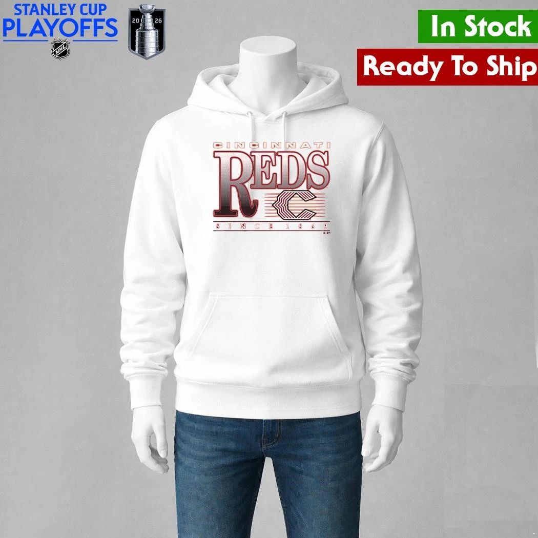 Cincinnati Reds Mens Red City Connect B&T Wynwood Shirt Unisex , , , Long Sleeve Tee