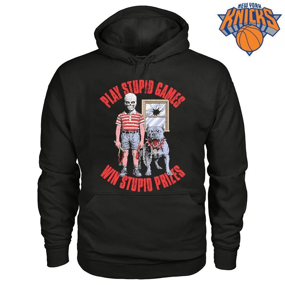 Play Stupid Games Win Stupid Prizes Pitbull Dog Gangster Skull Mask Streetwear Shirt