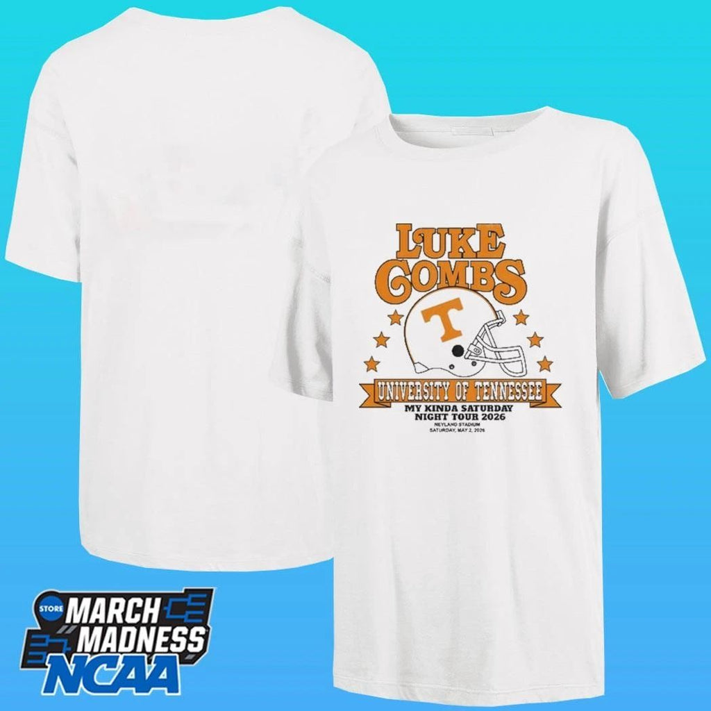 Luke Combs University Of Tennessee My Kinda Saturday Night Tour May 2 2026 Neyland Stadium In Knoxville, Tn Helmet Shirt