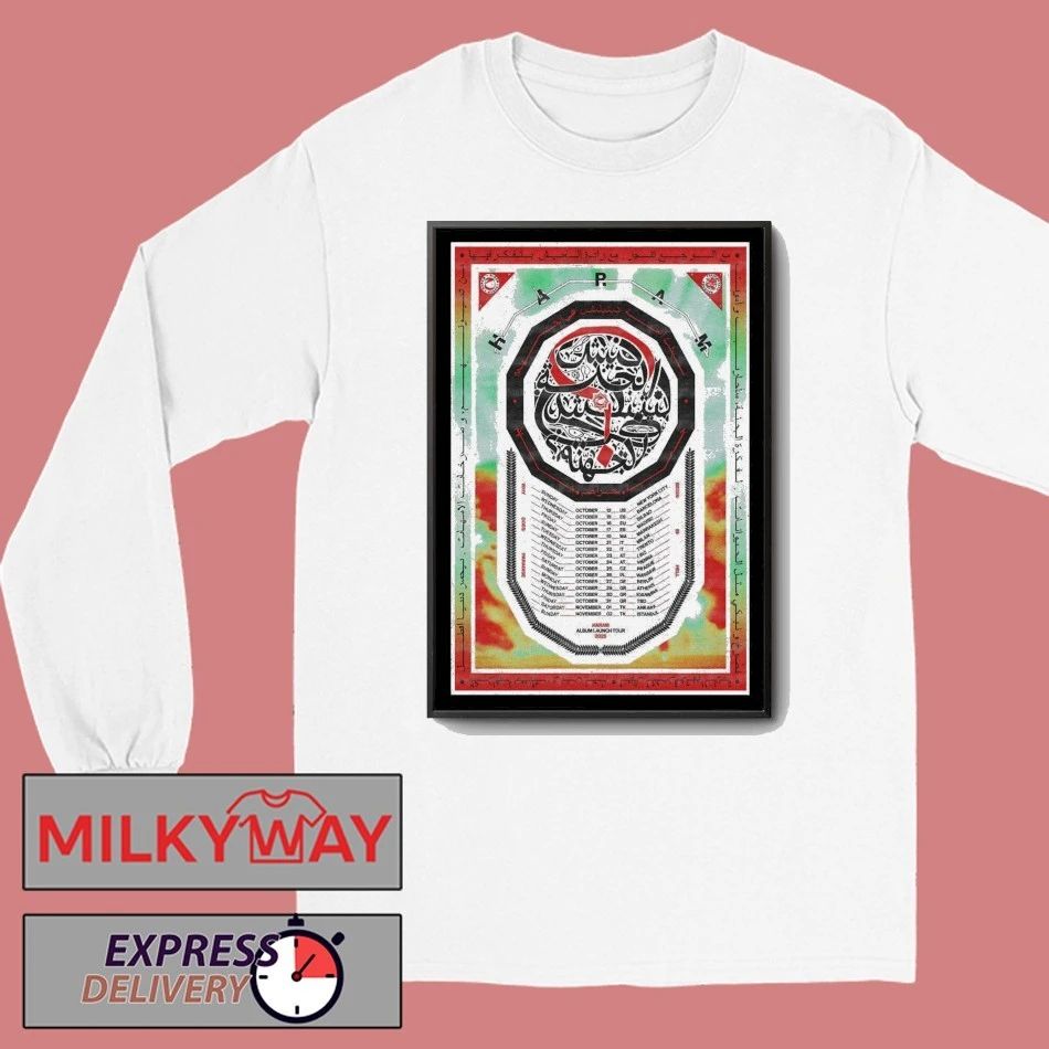 Haram Band 2025 Album Launch Tour Poster shirt Unisex , , , Long Sleeve Tee