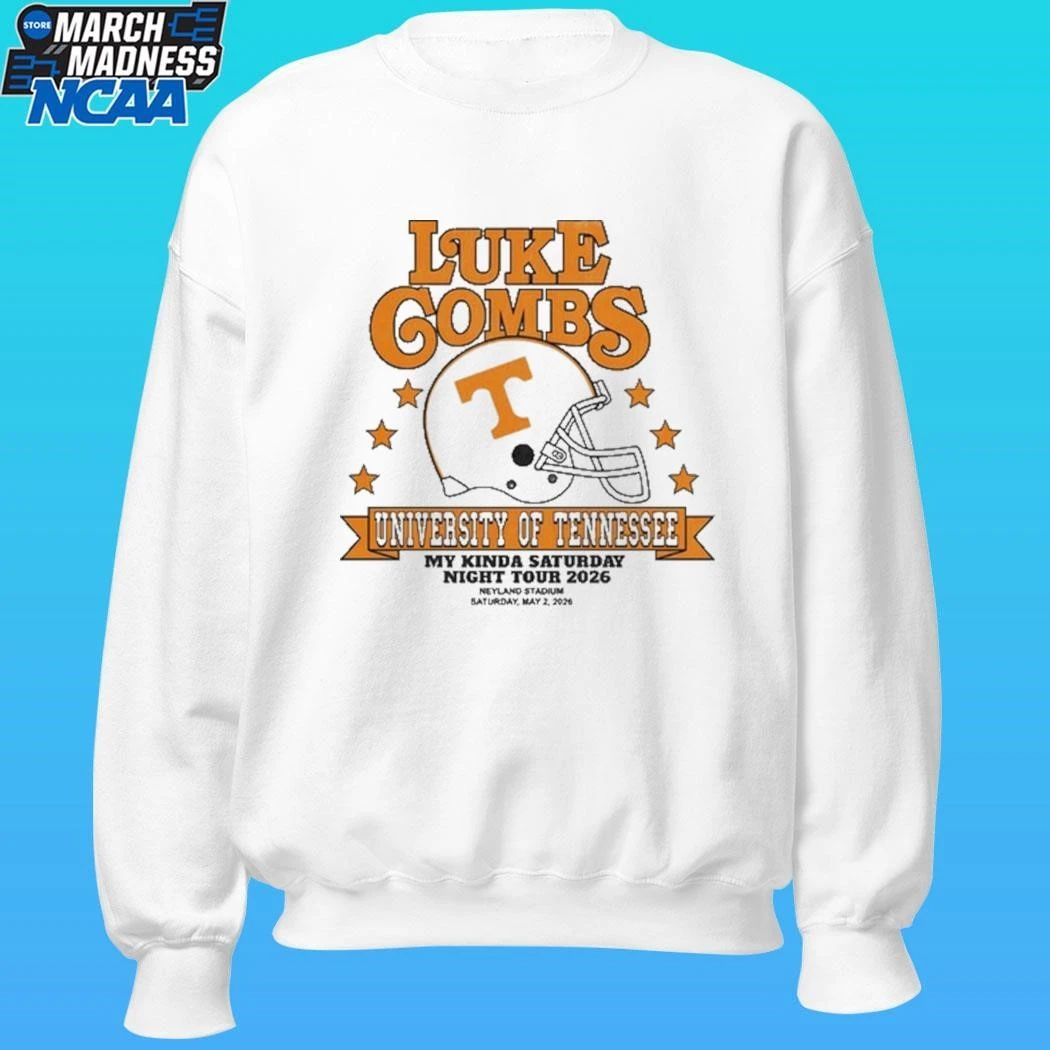 Luke Combs University Of Tennessee My Kinda Saturday Night Tour May 2 2026 Neyland Stadium In Knoxville, Tn Helmet Shirt