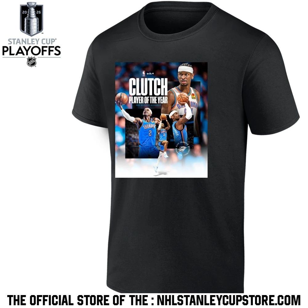 Shai Gilgeous Alexander SGA Clutch Player Of The Year 2026 NBA Season Shirt Unisex , , , Long Sleeve Tee