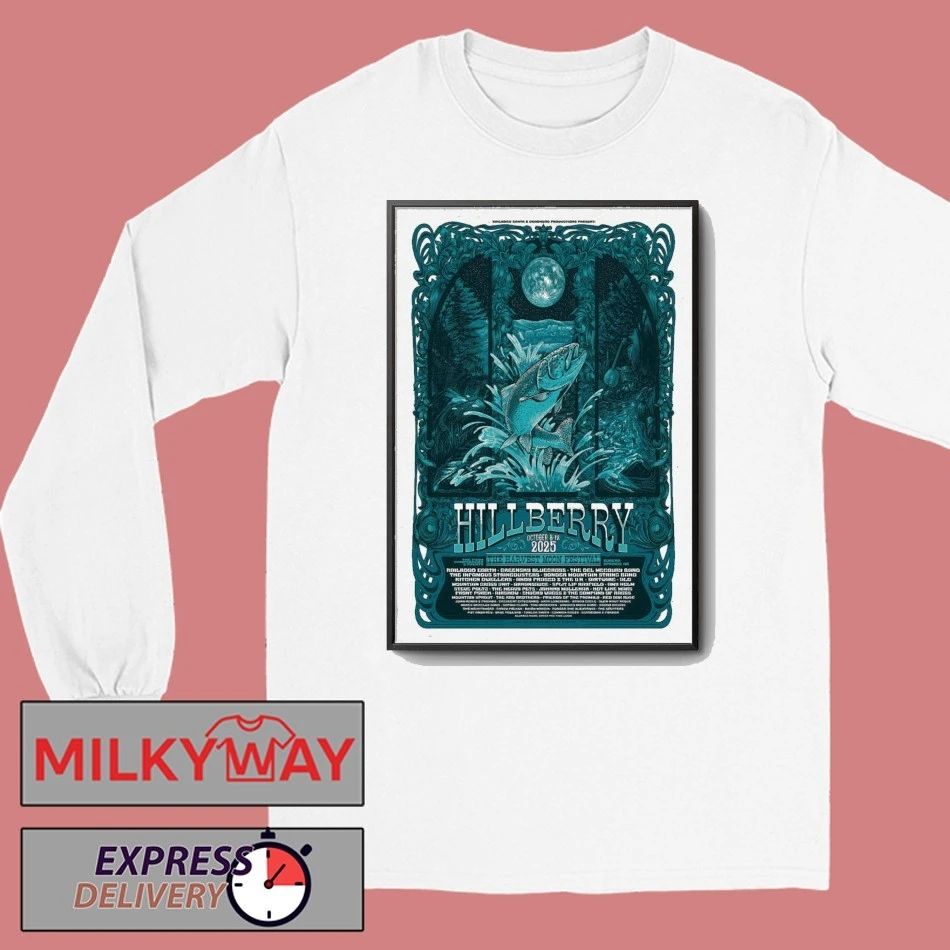 Poster Hillberry Music Fes Eureka Springs, AR October 08-12, 2025 shirt Unisex , , , Long Sleeve Tee