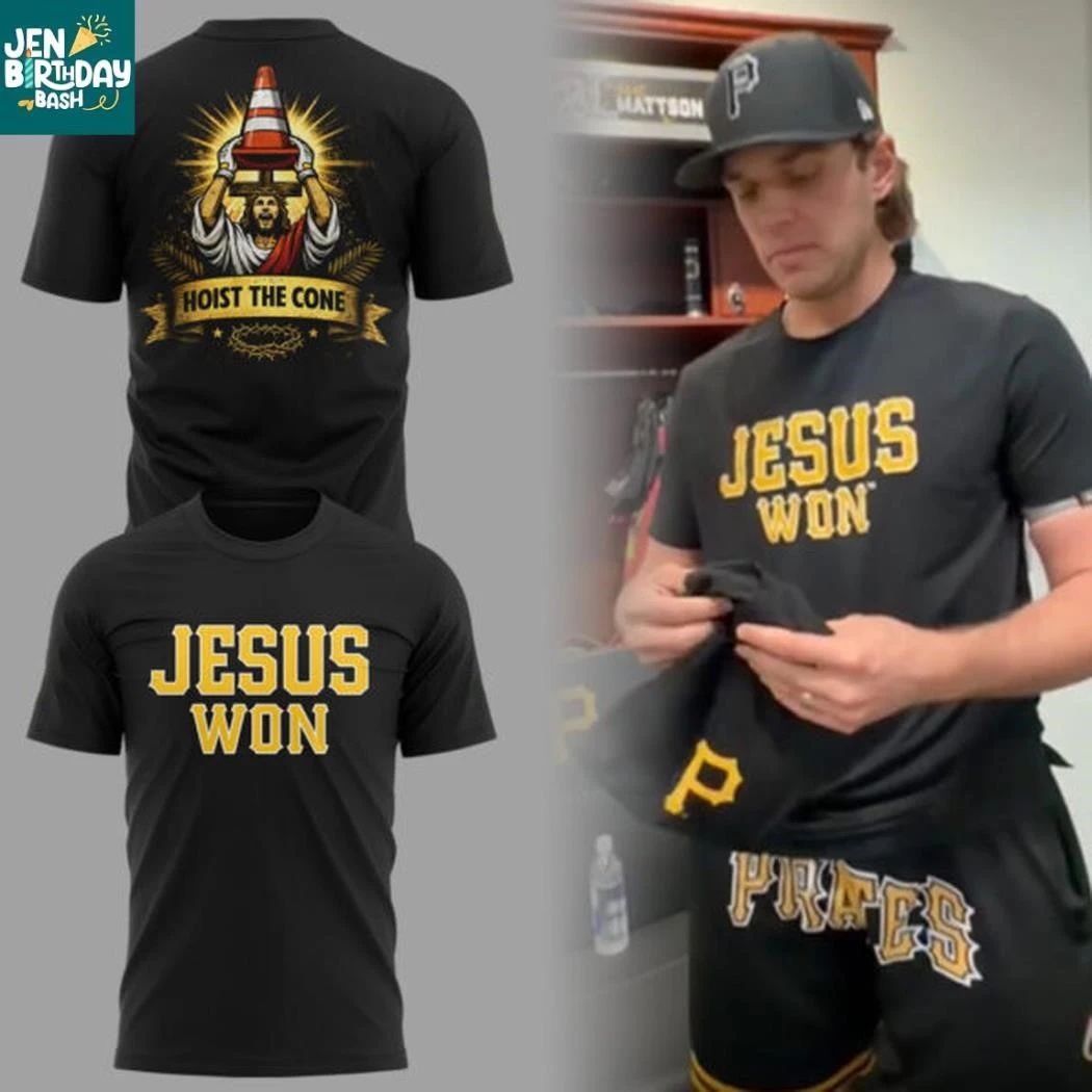 Pittsburgh Pirates Jesus Won x Hoist The Cone 2026 Night Shirt Unisex , , , Long Sleeve Tee