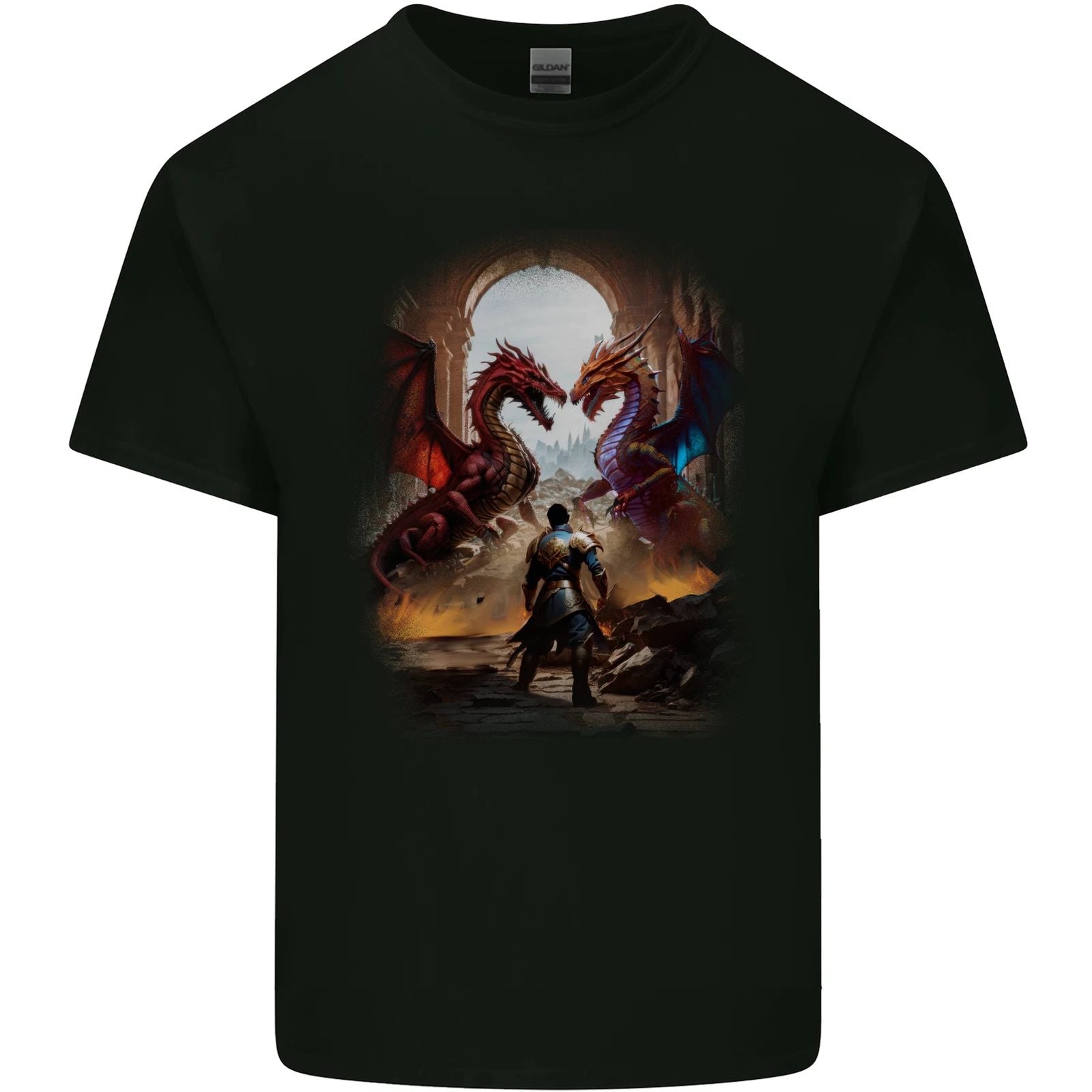 Fantasy Dragons Mens Cotton Tee Top Unisex , , , Long Sleeve Tee