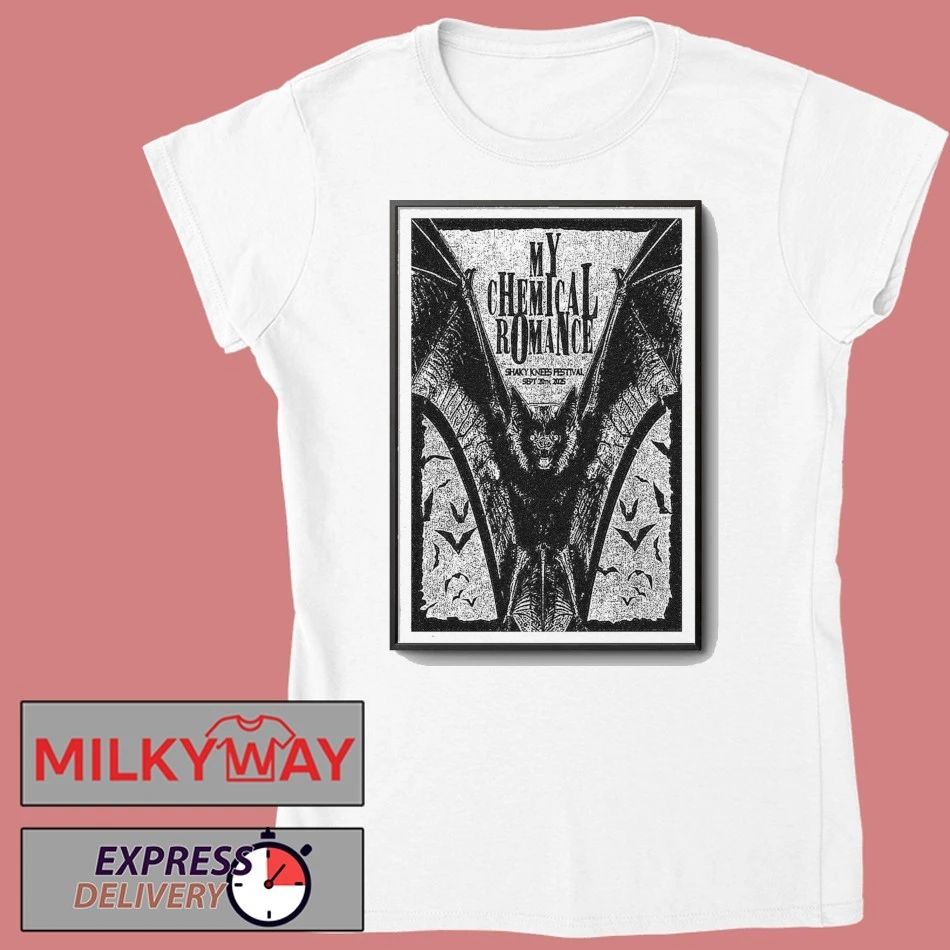 Poster My Chemical Romance at Shaky Knees Festival Sept 20, 2025 shirt Unisex , , , Long Sleeve Tee