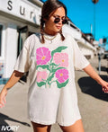 Boho Flower Comfort Tee Flower Market Shirt Soft Relaxed Unisex , , , Long Sleeve Tee