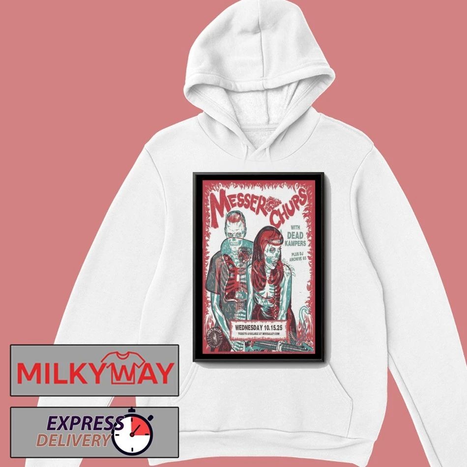 Messer Chups October 05, 2025 Santa Cruz CA Poster shirt Unisex , , , Long Sleeve Tee