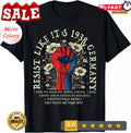 2025/Resist Like It's 1938 Germany Floral Boho Funny Retro , Unisex Tee Unisex , , , Long Sleeve Tee