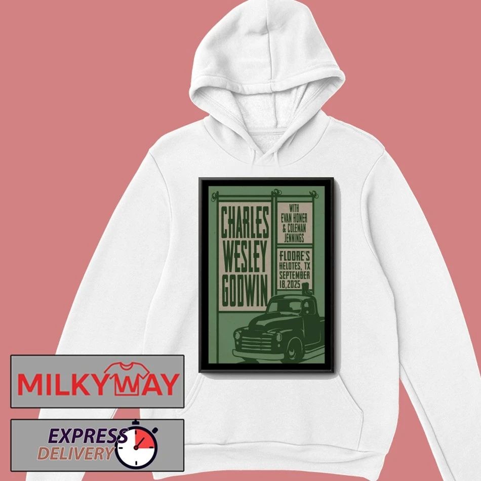 Charles Wesley Godwin Sept 18, 2025 Floore’s. Helotes, TX Poster shirt Unisex , , , Long Sleeve Tee