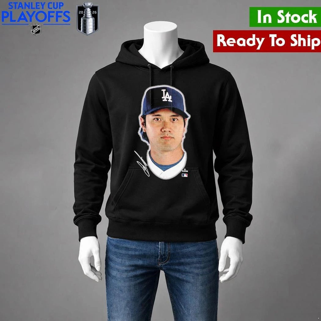 Los Angeles Dodgers Shohei Ohtani Outerstuff Black Headliner Shirt Unisex , , , Long Sleeve Tee