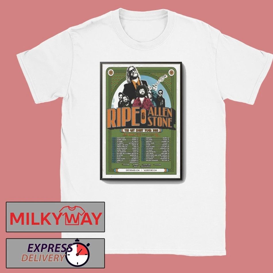Ripe The Band And Allen Stone The Get Sweet Tour 2025 Poster shirt Unisex , , , Long Sleeve Tee