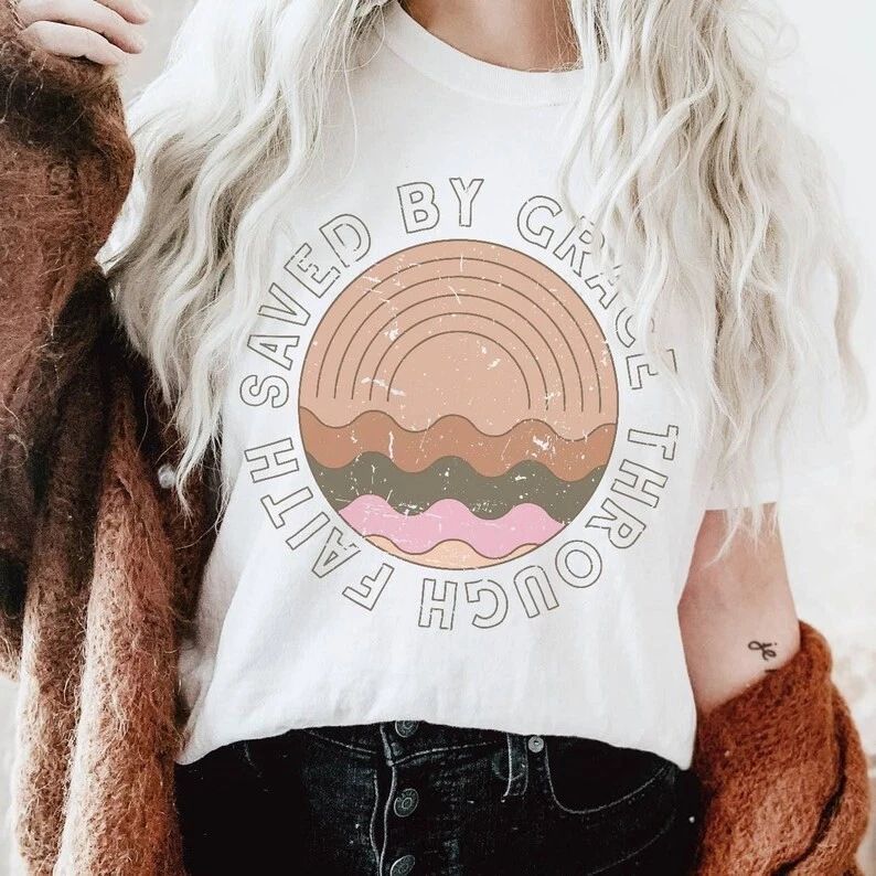 Bohemian T shirts, Christian Boho Graphic Tees, Distressed Sunrise Sunset Unisex , , , Long Sleeve Tee