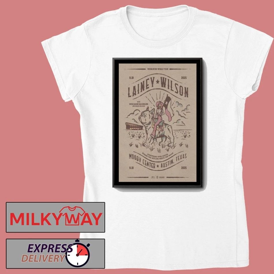 Tour Lainey Wilson Austin, TX 2025 Poster shirt Unisex , , , Long Sleeve Tee