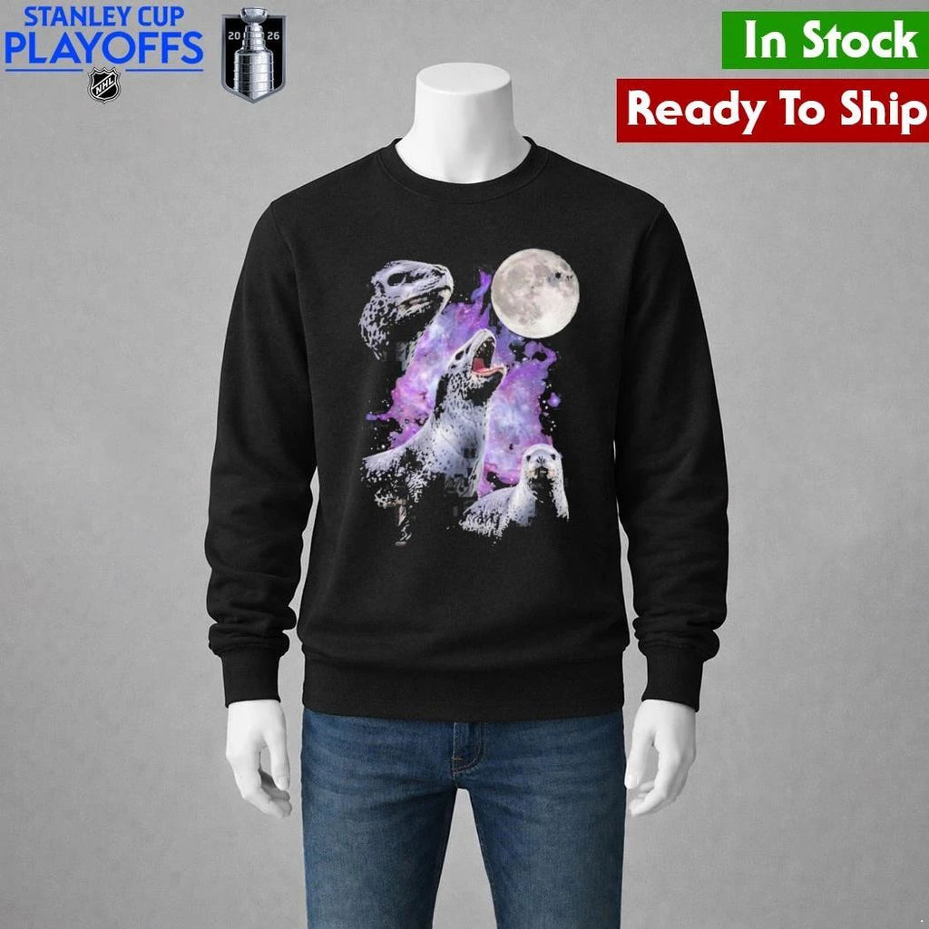 3 Seals Howling At The Moon Shirt Unisex , , , Long Sleeve Tee