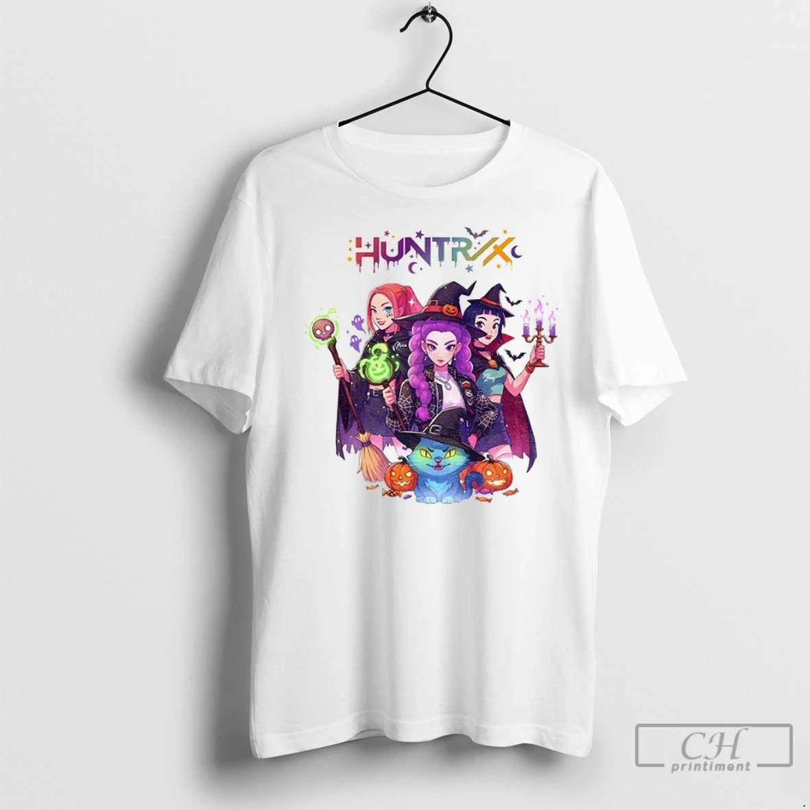 Premium Spooky Huntrix Kpop Demon Hunters Derpy Tiger Halloween Unisex , , , Long Sleeve Tee