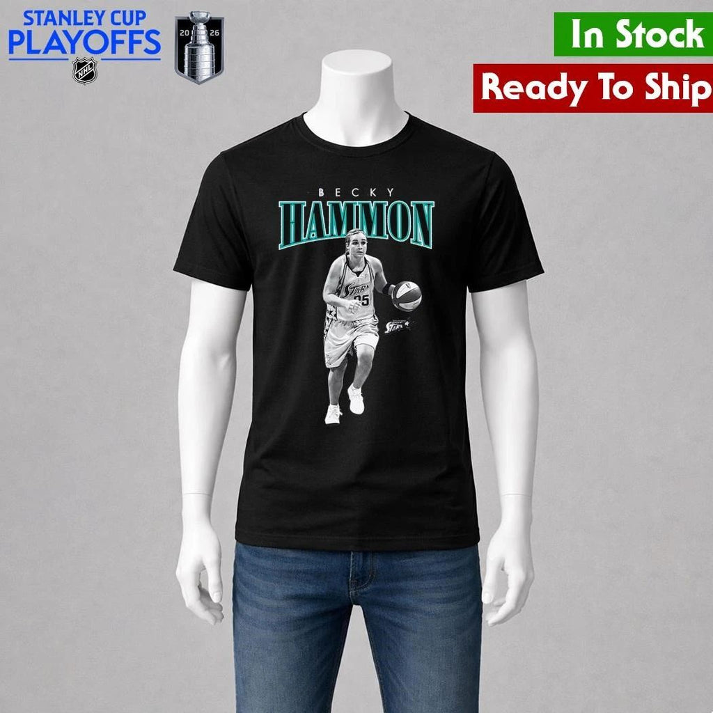 Becky Hammon San Antonio Stars Mitchell & Ness Court Origins Player Boyfriend Shirt Unisex , , , Long Sleeve Tee