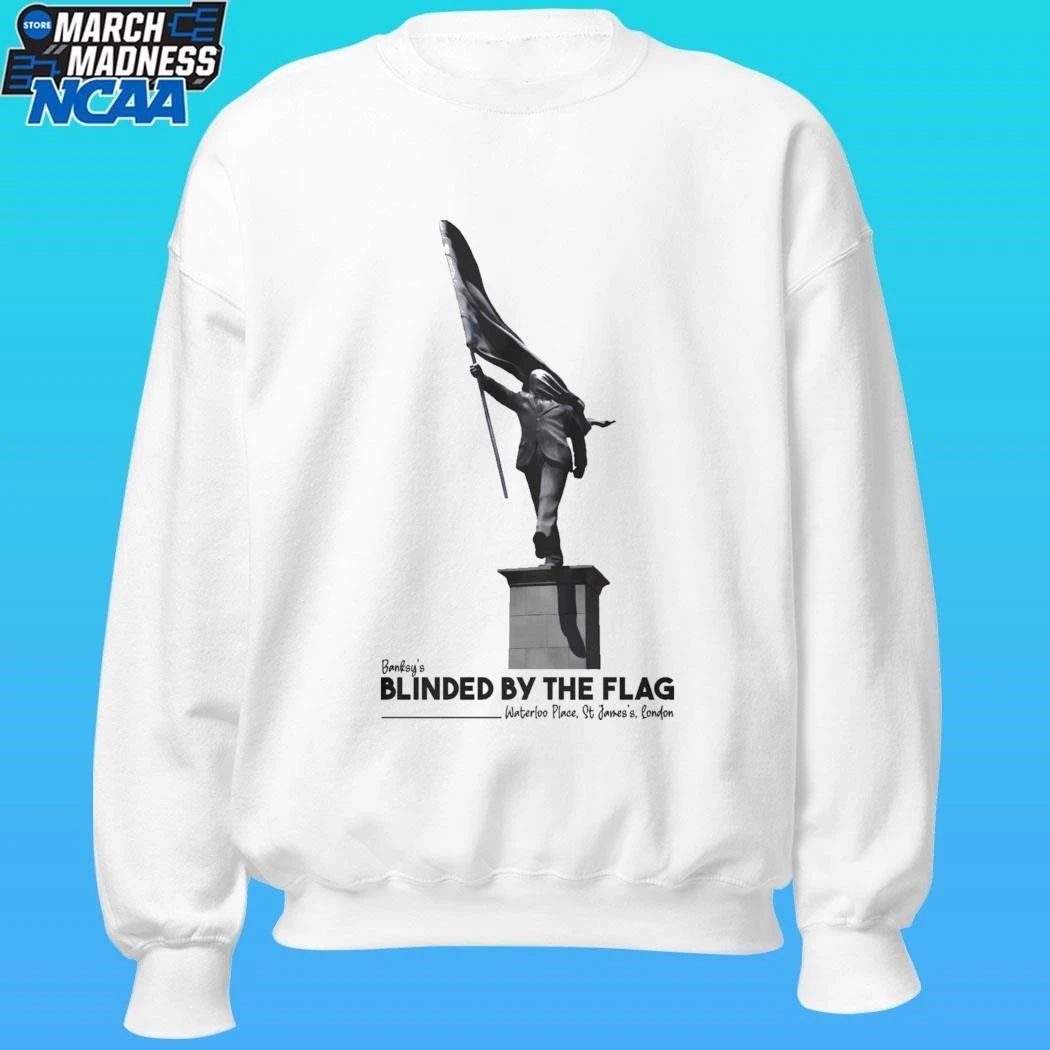 Banksy’s Blinded By The Flag Waterloo Place London Shirt Unisex , , , Long Sleeve Tee