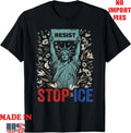 Stop ICE Funny Statue of Liberty Boho Floral Resist Retro , Kid Adult Tee Unisex , , , Long Sleeve Tee