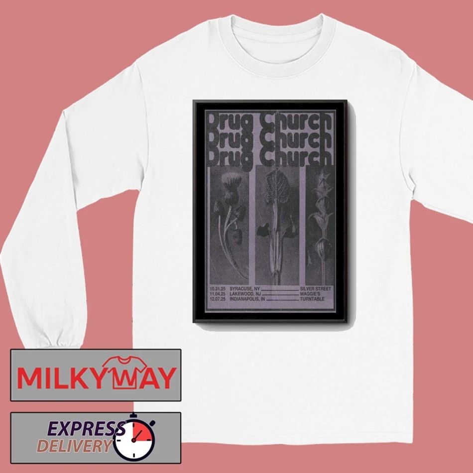 Drug Church Tour Europe & UK Tour 2025 Poster shirt Unisex , , , Long Sleeve Tee