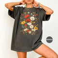 Vintage Flowers , Boho Wildflowers, Womens Graphic Tee, Floral Nature Lov Unisex , , , Long Sleeve Tee