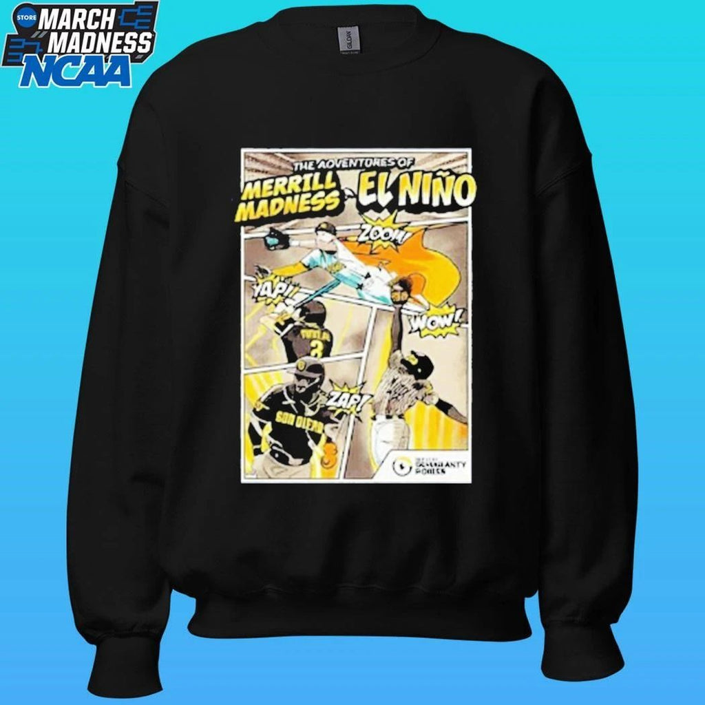 2026 Sd Padres Superhero Merrill Madness El Nino Shirt Unisex , , , Long Sleeve Tee