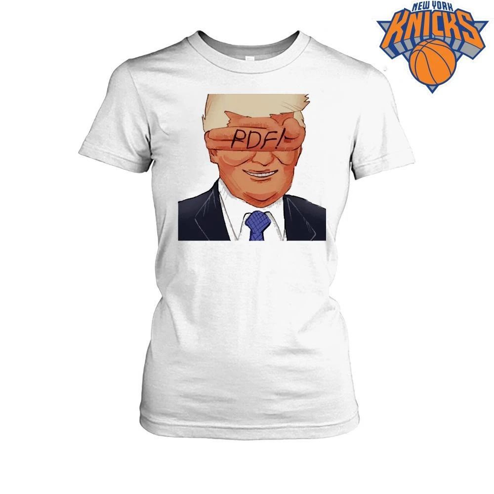 Funny Trump PDF Blindfold Political Cartoon Meme Shirt