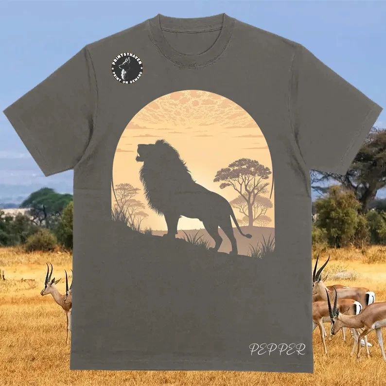 Boho Lion Comfort Tee Nature Graphic Shirt Unisex , , , Long Sleeve Tee