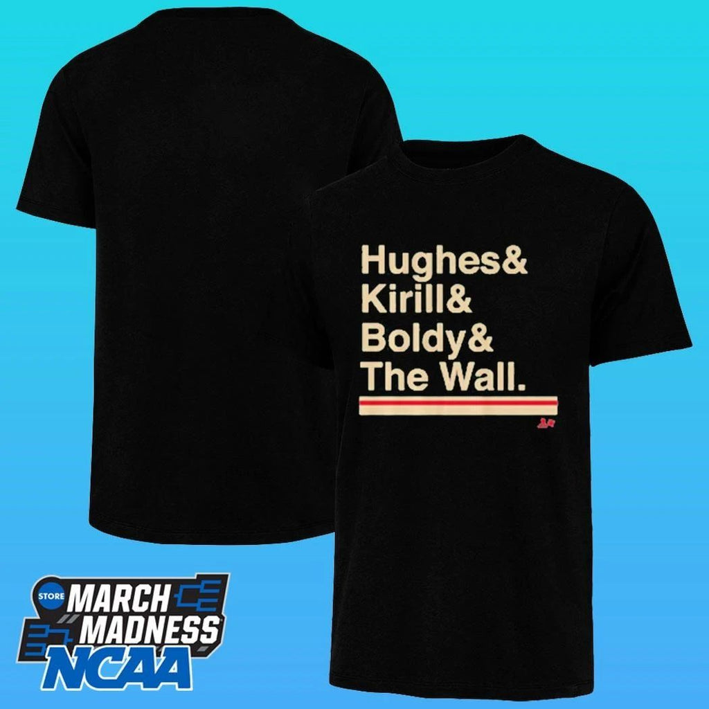 Minnesota Hockey Ampersand Hughes & Kirill & Boldy & The Wall Shirt Unisex , , , Long Sleeve Tee