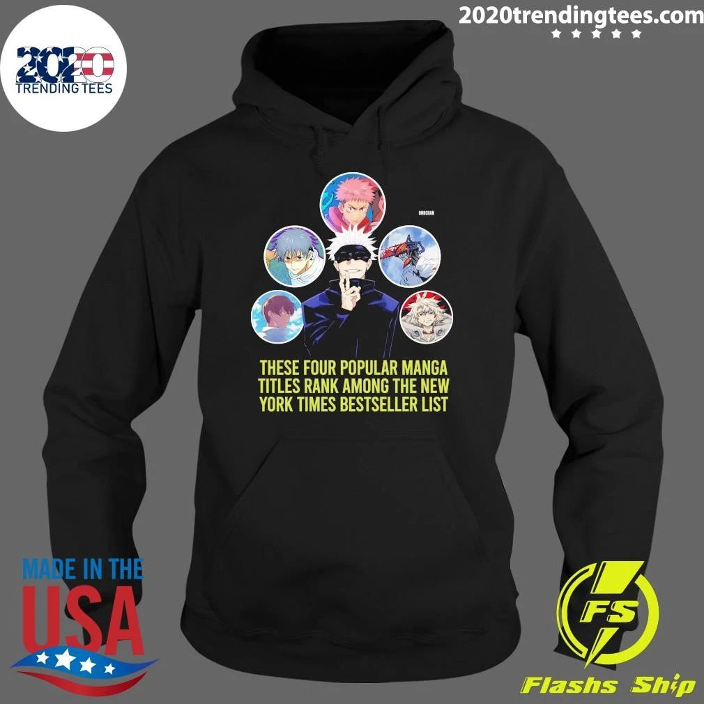 These Four Popular Manga Titles Rank Among The New York Times Bestseller List Shirt