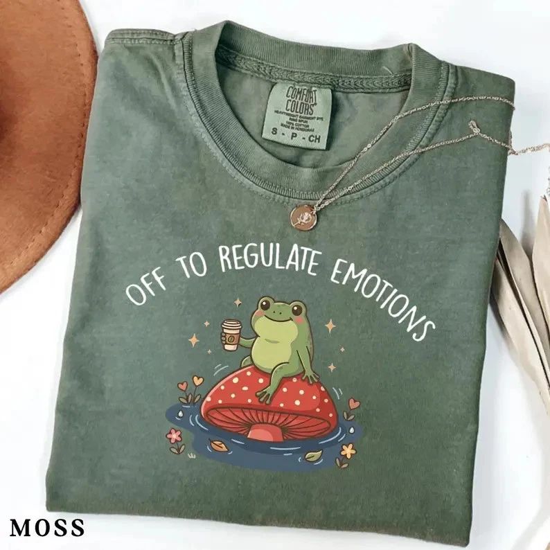 Off To Regulate Emotions Boho Comfort Colors Tee Unisex , , , Long Sleeve Tee