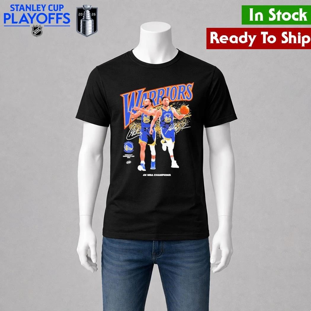 Steph and Klay Designed By Jee 2026 Golden State Warriors 4x NBA Champions Shirt Unisex , , , Long Sleeve Tee