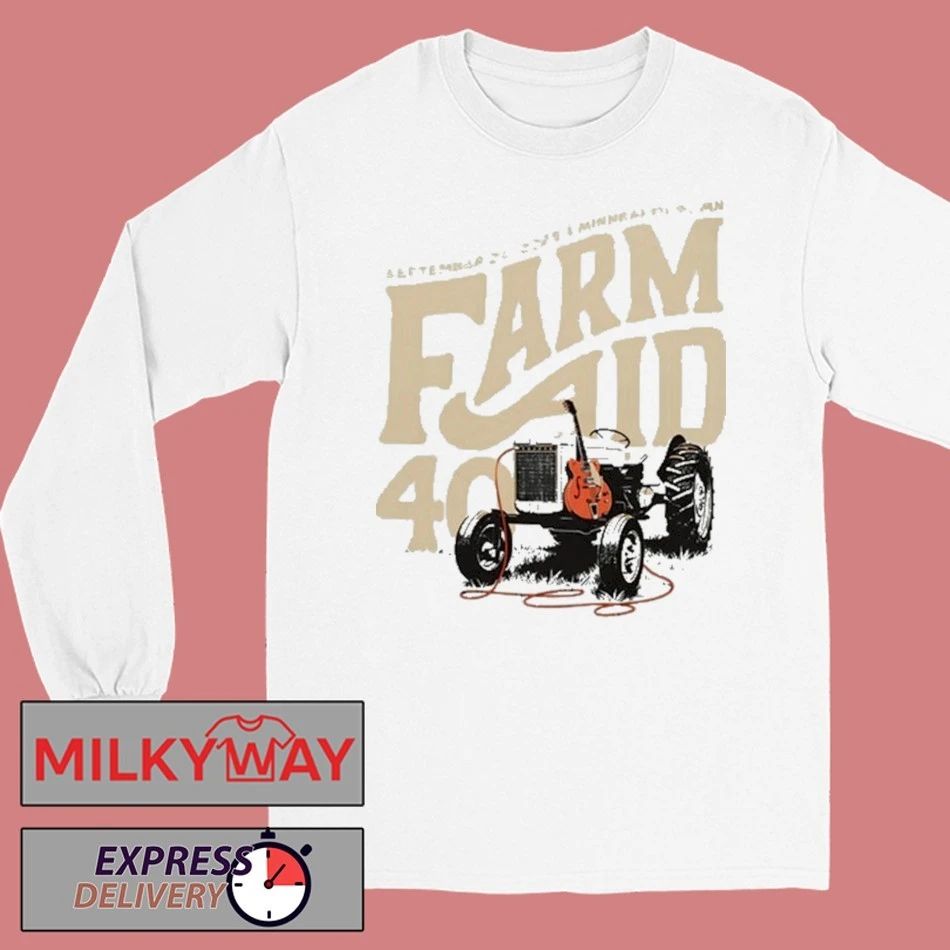 Farm Aid 40 Tractor Amp Shirt Unisex , , , Long Sleeve Tee