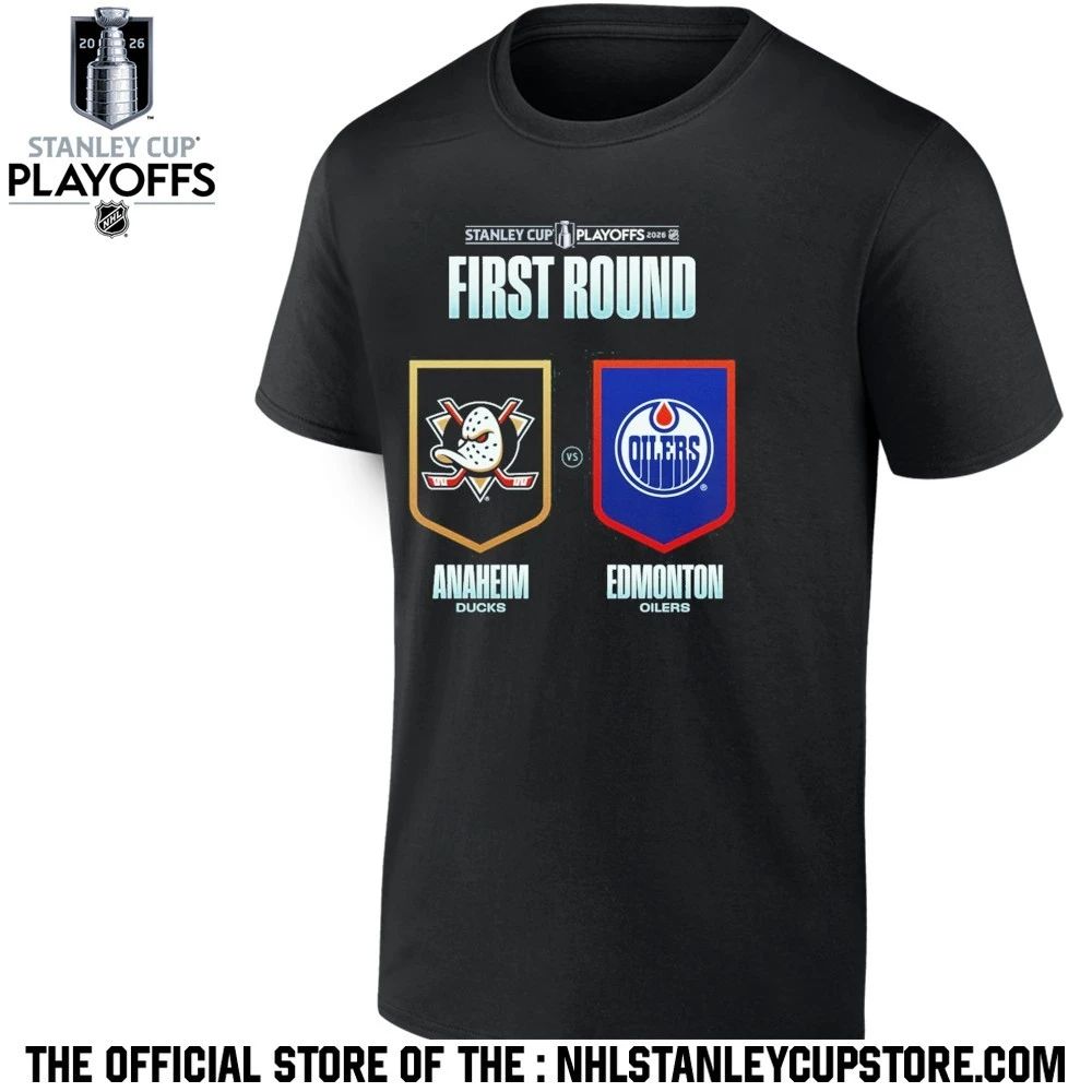 Edmonton Oilers vs Anaheim Ducks 2026 NHL Stanley Cup Playoffs First Round Shirt Unisex , , , Long Sleeve Tee