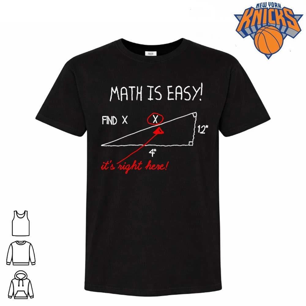 Math Is Easy Find X Right Here Funny Geometry Teacher Humor Shirt