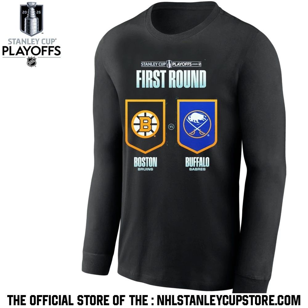 Buffalo Sabres vs Boston Bruins 2026 NHL Stanley Cup Playoffs First Round Shirt Unisex , , , Long Sleeve Tee