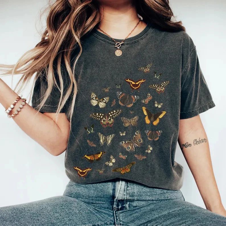 Boho Butterfly Trendy Comfort Tee Unisex , , , Long Sleeve Tee