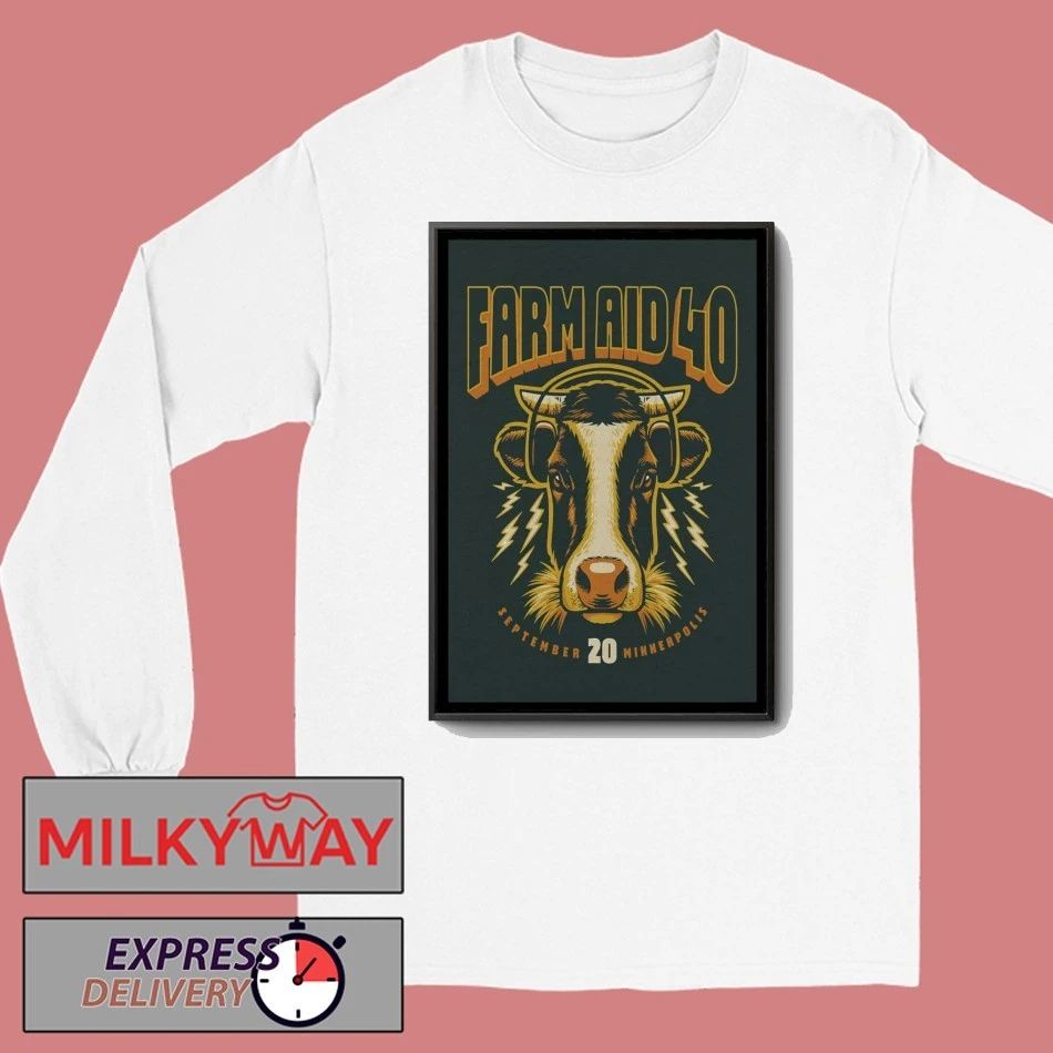 Farm Aid 40 Minnesota Event Poster shirt Unisex , , , Long Sleeve Tee