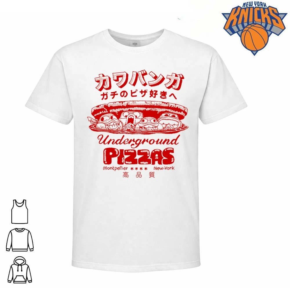 Underground Pizzas Gachinno Pizza Suki Cowabanga Japanese Text Graphic T shirt