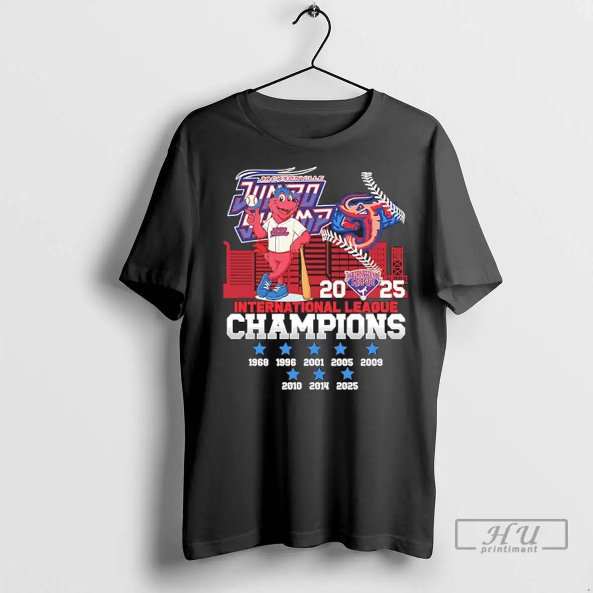 Officials Jacksonville Jumbo Shrimp 2025 International League 8x Champions Mascot T Shirts