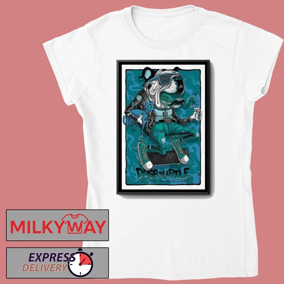 Dogs In A Pile West Hollywood Concert Poster 2025 shirt Unisex , , , Long Sleeve Tee