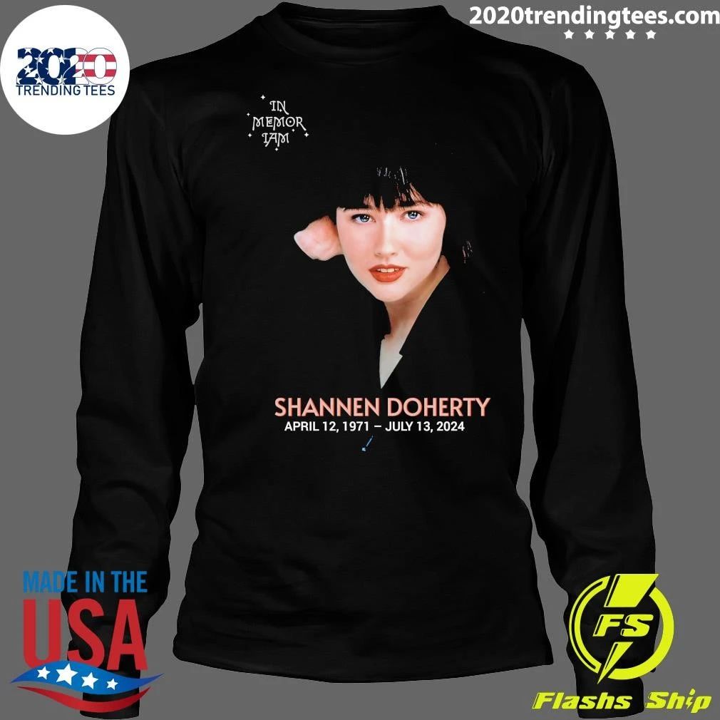 On This Day July 13, 2024 American Actress Shannen Maria Doherty Died From Cancer At Her Home In Malibu Shirt