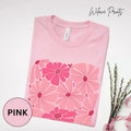 Pink Boho Floral Comfort Tee Soft Casual Shirt Women's Relax Unisex , , , Long Sleeve Tee