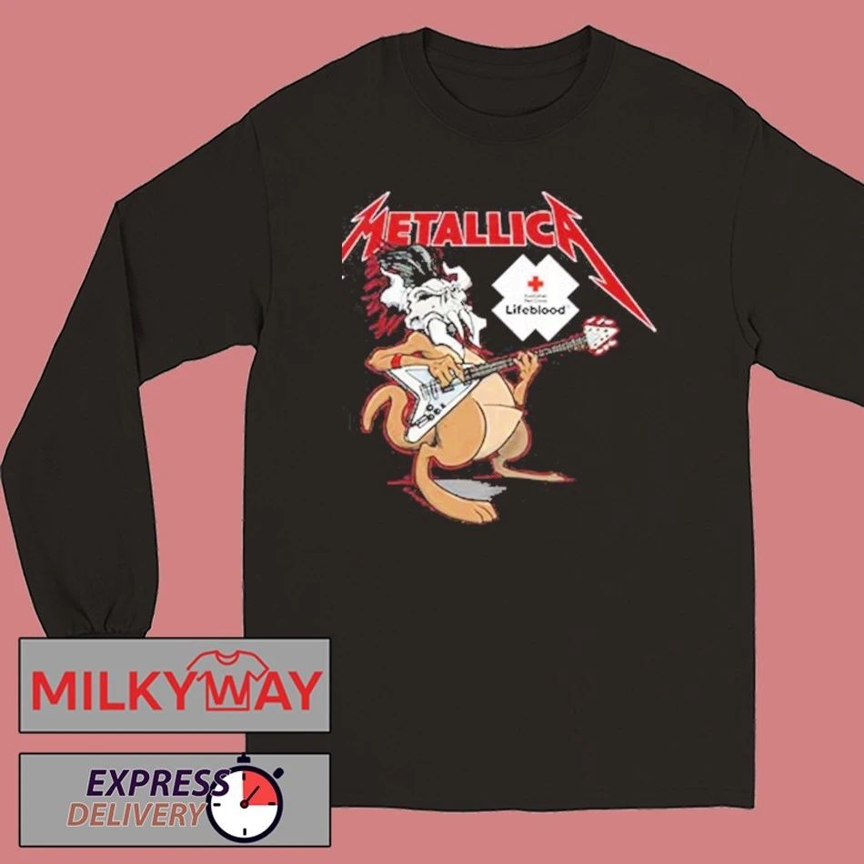 Metallica x Lifeblood M72 World Tour In Australia Metallica Gives Back shirt Unisex , , , Long Sleeve Tee