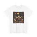 Cat Reading a Book Boho Whimsical Cozy Book Lover Shirt Unisex , , , Long Sleeve Tee