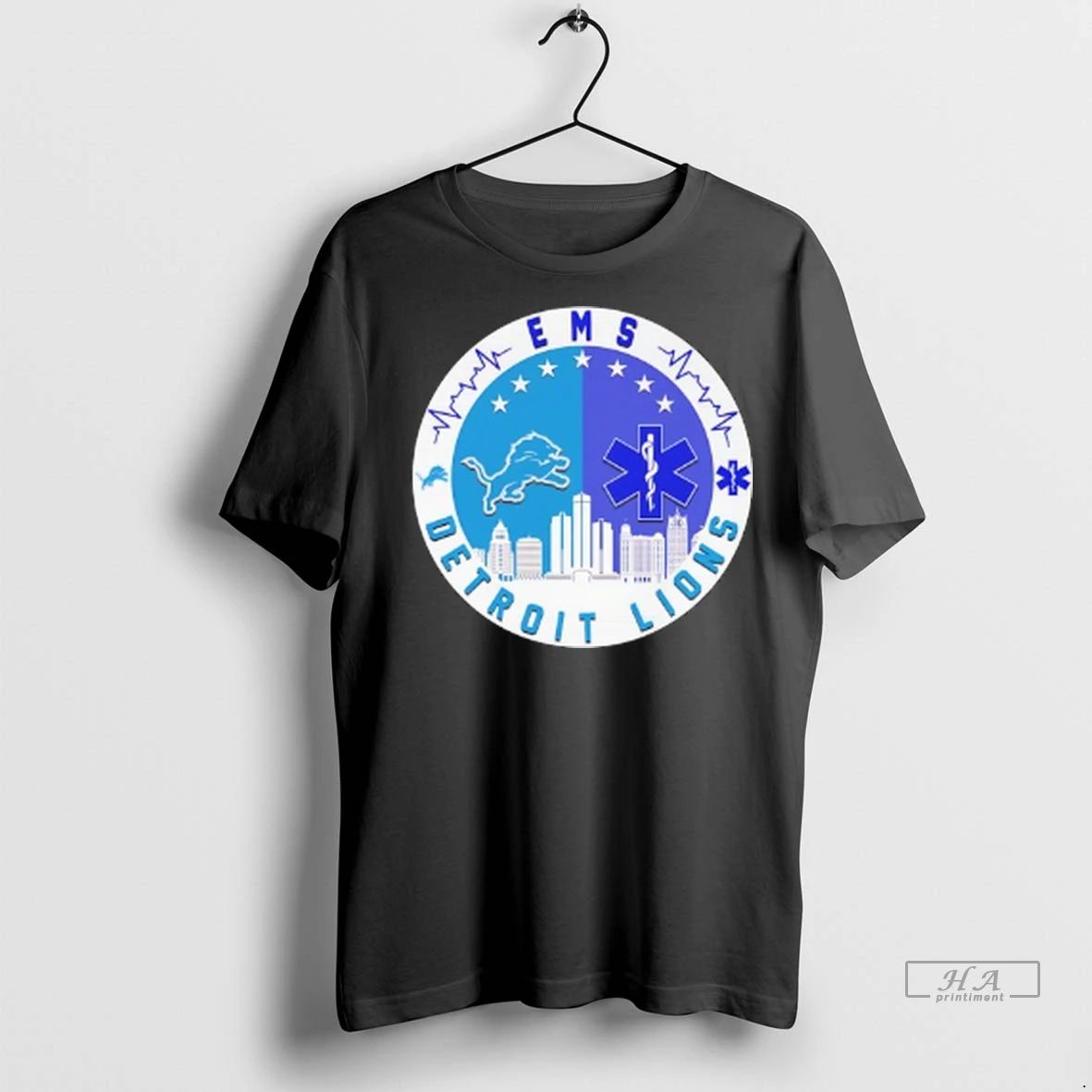 Officials Trendy Ems X Detroit Lions City Skyline Circle Logo Shirt Sweater Unisex , , , Long Sleeve Tee